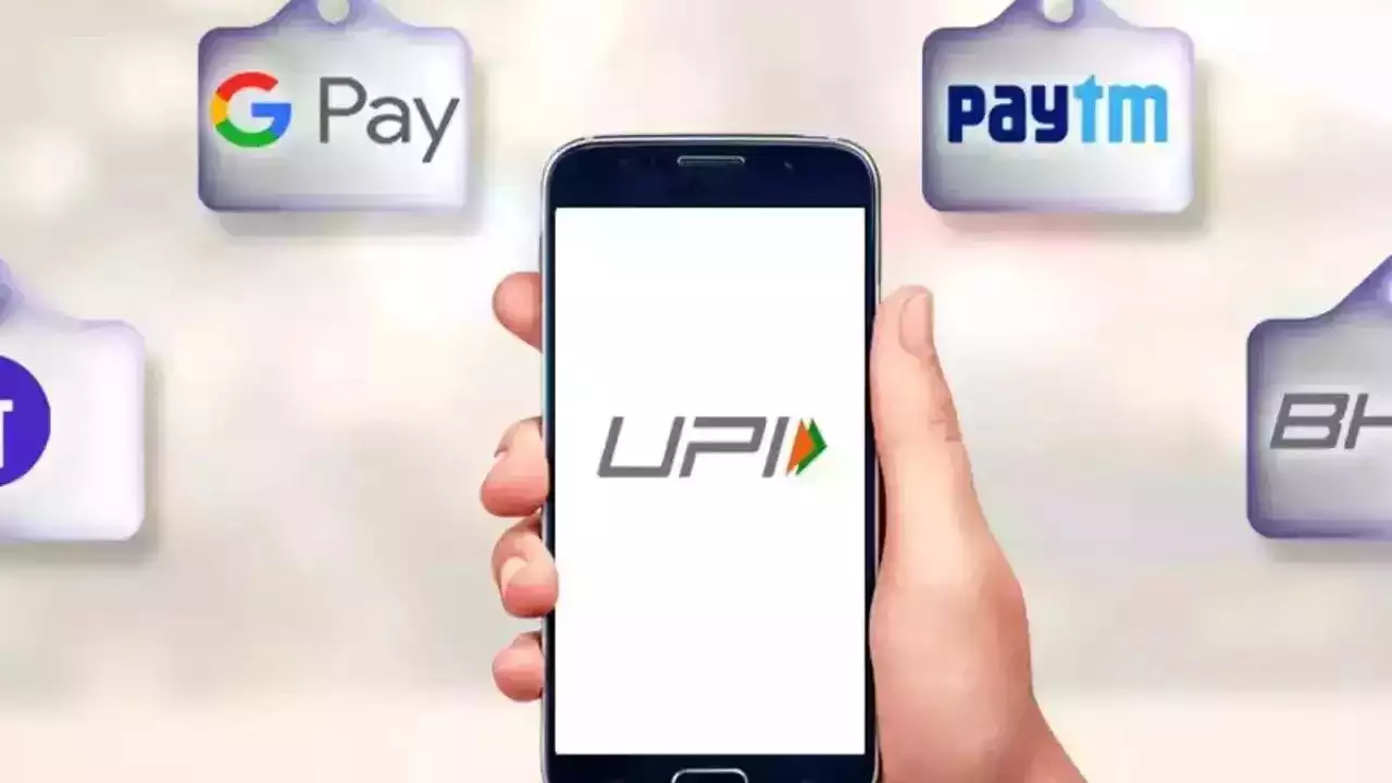 Illustration of two smartphones with currency symbols and coins representing financial transactions